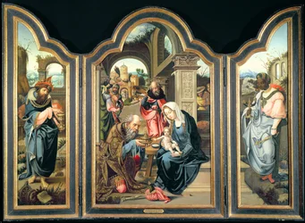 Tryptyk przedstawiający Pokłon Trzech Króli, ok. 1600
